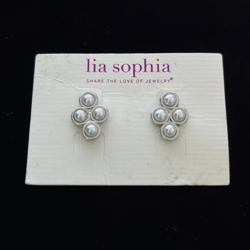 Lia Sophia Faux Pearls Earrings